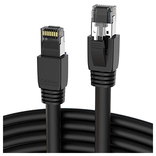Cat8 Ethernet Cable, 1.65ft, High Speed 25/40Gbps 2000Mhz Gigabit Ethernet LAN Cable, 24AWG S/FTP Patch Cable with RJ45 Connector, Indoor& Outdoor, Compatible with Laptop, Switch, Router, PS5, PS4