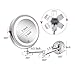 Wall Mounted Mirror LED Beauty Mirror 1X/10X Magnification Double Side, Folding Vanity Lamp Retractable 360 Rotating Function Shaving Mirror, Batteries/USB