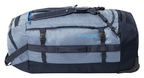 Eagle Creek Cargo Hauler Wheeled Duffel - Durable Duffel Bag for Travel - Easy Access Compartment - Deployable Backpack Straps - Lockable Zipper Opening - Glacier Blue - 130L3