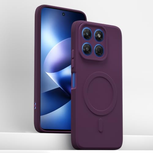 Image of Outlouders Back Cover for Motorola Moto G37 Power 5G | Soft Matte Silicone | Slim Fit | Magnetic-Safe Logo Design (Magnetic-Safe Not Compatible) | Shockproof | Camera Protection Bumper Case (Purple)