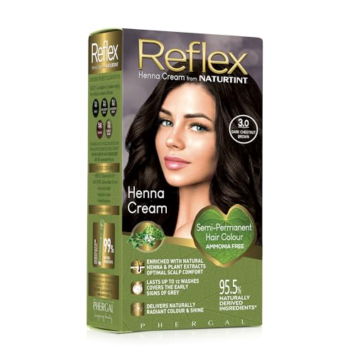 Naturtint Reflex Semi-Permanent 3.0 Dark Chestnut Brown, 165ml