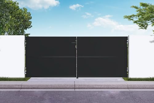 Casanoov Portail acier noir mat 3m NALI H.120cm
