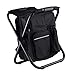 shenruifa Backpack Cooler Chair Lightweight Large Capacity Folding Camping Stool for Outdoor Travel Beach Hiking Picnic (Black)
