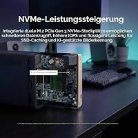 QNAP TS-464-8G-US Hochleistungs-Desktop-NAS mit Intel Celeron Quad-Core-Prozessor, M.2 PCIe Slots und Dual 2,5 GbE (2,5 G/1 G/100 M) Netzwerkverbindung (Diskless) – Ansicht 6