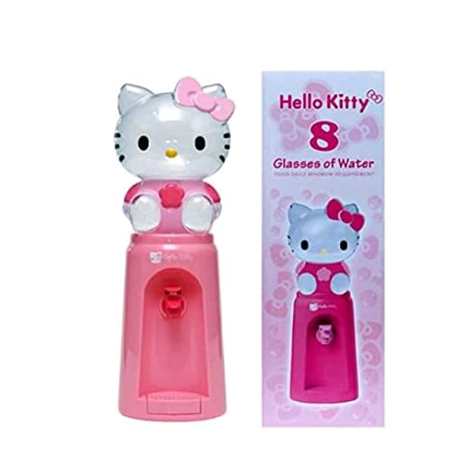 Bobomy Hello Kitty vattenautomat mini Hello Kitty dricksfontän rum liten barn vattendispenser 2 l mini tecknad vattendispenser för barn