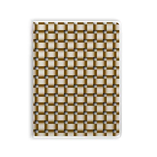 Carnet de notes en lin tricoté marron de qualité supérieure