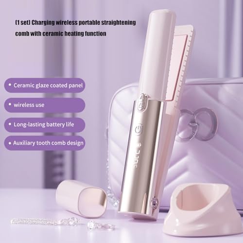Plancha para cabello inalámbrica 2 en 1 con recubrimiento cerámico miniatura 6