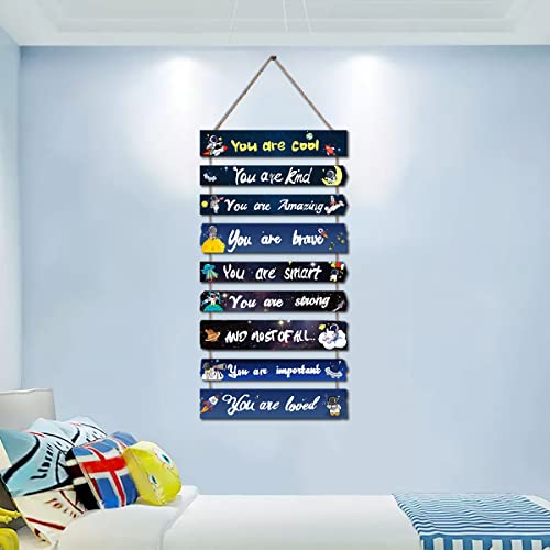 Outer Space Room Decor For Teen Boys Aesthetic, Cool Bedroom Wall Decor For Baby Boy, Navy Blue Kids Wall Art Signs, Fun Stuff Black Decorations For Nursery Bed Room Dorm Classroom Bathroom #TOP7
