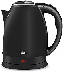 Chaleira Elétrica Elgin Inox Preta - Jarra sem Fio Desligamento Automático 220v
