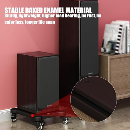 Soporte de subwoofer con ruedas y base de altavoz de doble nivel 5