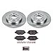 PowerStop Rear Brake Kit For Ford Edge 2011-12 |Explorer 2011-19 |Flex 2009-19 |Taurus 2010-19 |Lincoln MKS 2009-12 |Lincoln MKX 2011-12 - Disc Rotors & Ceramic Brake Pads Replacement, KOE4744