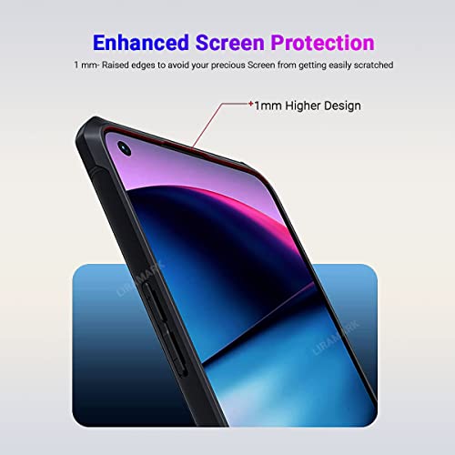 Image of LIRAMARK Transparent Clear Shock Proof Back Cover Case Designed for OnePlus Nord CE (Black)