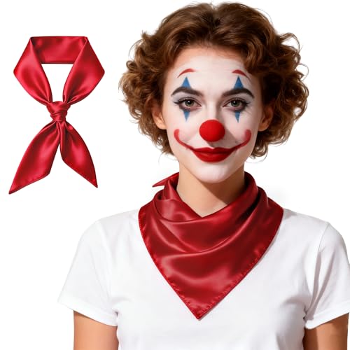 Rotes Halstuch Rot Damen Tuch Seidentuch Pantomime Kostüm Accessoire Halstücher Herren 72cm x 72cm