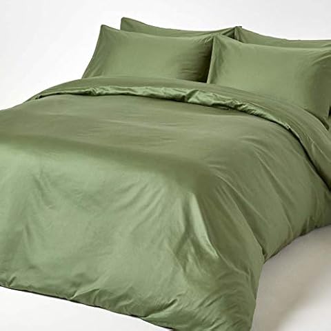 HOMESCAPES Parure de lit Coton Bio Cover