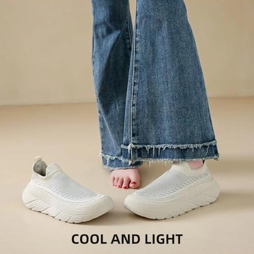 Y2k Platform Chunky Sneakers for Women's Retro Knit Mesh Breathable Aesthetic Summer Casual Walking Shoes for Travel4