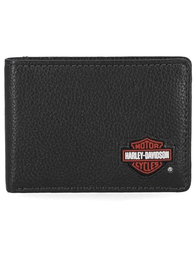 Harley-Davidson Mens Genuine Leather Rfid Blocking Billfold Slim Front Pocket Wallet