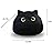 UEncounter Black Cat Stuffed Animal Plush Toy Creative Cat Shape Soft Pillow Toys Gifts Cute Dolls for Girlfriend Kids Baby Girls, 55cm/21.7in