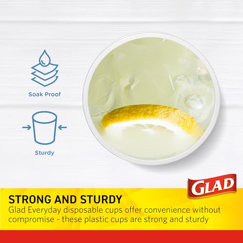 Glad Everyday Clear Plastic Cups, Red White and Blue, 18 Oz, 20 Count, 6-Pk - image 2