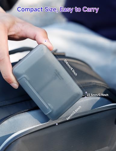 PROfezzion 24 Slots Water-Resistant & Anti-Shock Memory Card Case for 16 Micro SD Card & 8 SD/SDXC/SDHC Card with Rubber Interior Grey