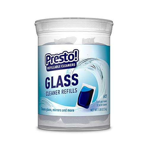 Presto! by Amazon: Glass Cleaner Refills Ammonia-free, 6-pack (makes 6 bottles of Presto! cleaner), Refill, reuse, reduce