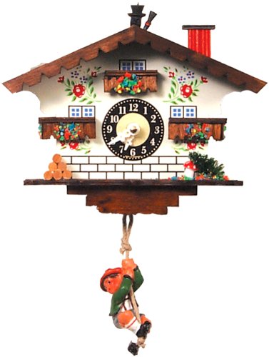 Alexander Taron Importer 18320Sq Engstler Battery-Operated Clock - Mini Size - 5" H X 6.75" W X 4.5" D, Brown #TOP15