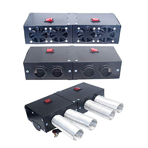 Voiture Pare-Brise Heate Air Heater Dégivreur Désembuage Ventilateur Chaud 4 Ports 12V 500W