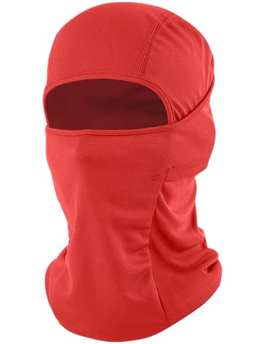 ROXUN Ski Mask Balaclava Shiesty, Motorcycle Football Windproof UV Protector Cooling for Men/Women Red