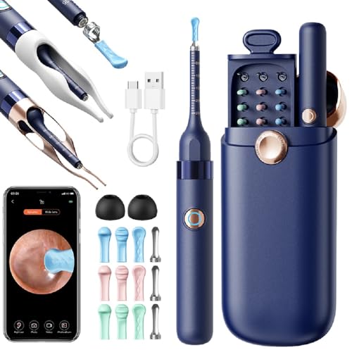 Ear Wax Removal, Ear Cleaner with Camera, Painless Ear & Nasal Cleaning for Adults & Kids, Portable Storage Box