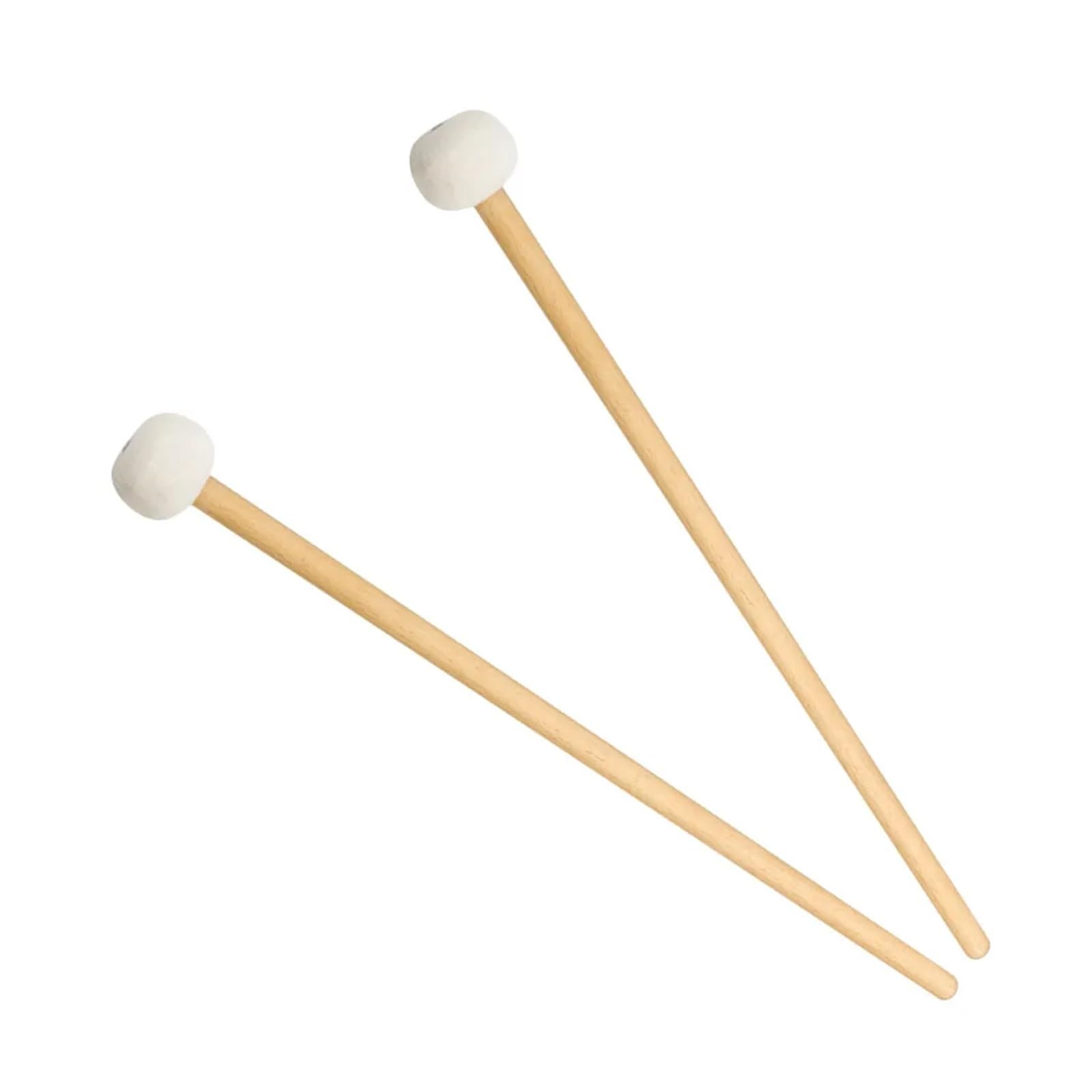 1 Par De Mazos De Timbales De Fieltro De Madera Maciza
