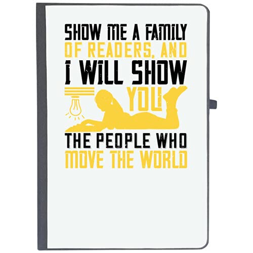 UDNAG Ruled Notebook Diary 'Reading | Show me a Family of Readers, and I Will Show You The People who Move The World', [A5 80Pages 80GSM]