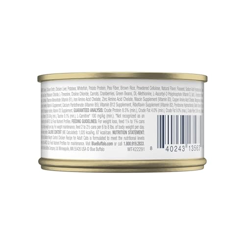 Image of Blue Buffalo True Solutions Wet Food for Cats, Weight Control Formula with Clinically Proven Ingredients, Weight Control, 3oz Cans, 4Pack Trial Size