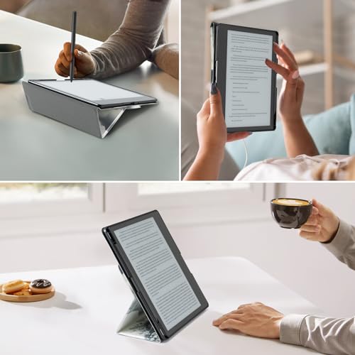 Image of CoBak Case for E-Reader - All New PU Leather Cover with Auto Sleep Wake Feature for Tablet Reader 10.2 inch 2022 & 2024 Released with Pen Holder (not Compatible with Remarkable),Ink Painting