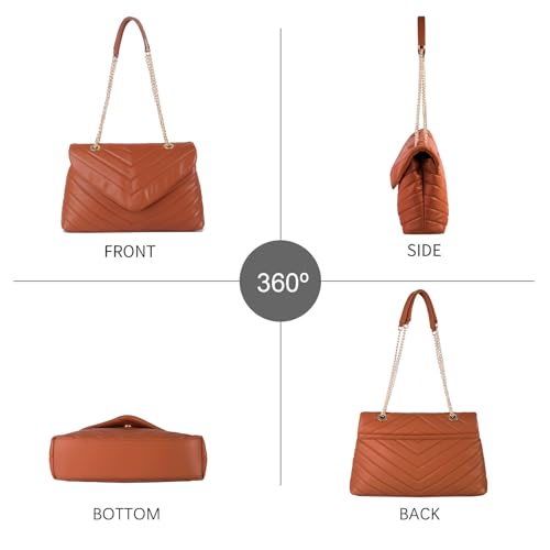 Crossbody Bags for Women, Commuter Soft Handbags and purses for Office, Trendy Shoulder bags with Flap3