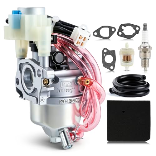 HUAYI Carburetor Fit for Predator 3500 Watts Inverter Generator Replace 63584 Carb with Air Filter, Spark Plug, Gaskets, Fuel Filter, Fuel Line