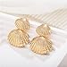 GREICHFAN Gold Shell Dangle Earrings for Women Beach Earrings Summer Fashion Jewelry