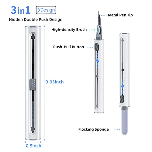 image for VUBOJO 2Pcs Earbud Cleaning kit， Multi-Function Cleaning Pen with So