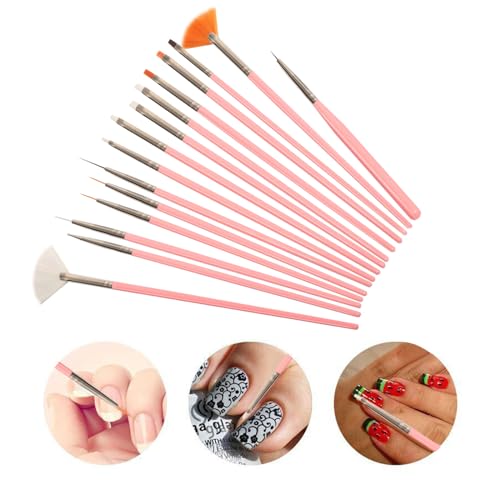 31Pcs Nail Art Brushes Set, Professional Nail Brush Dotting Tools Kit - Image 4