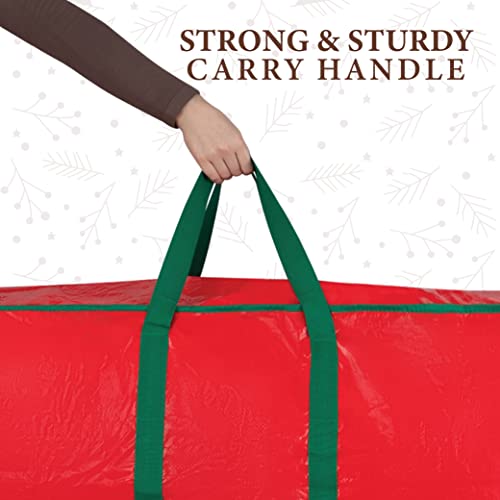 Christmas Tree Storage Bag - Stores A 7.5 Foot Artificial Xmas Holiday Tree. Durable Waterproof Material To Protect Against Dust, Insects, And Moisture. Zippered Bag With Carry Handles. (Red) #TOP2