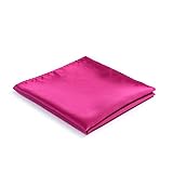 fortunatever Mens Solid Satin Pocket Square(Magenta)