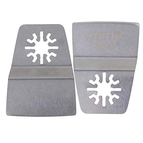 Silber 52mm Breite Edelstahl Oszillierwerkzeug Universal Flexible Scraper Blade Multi-Tool-Set von 10