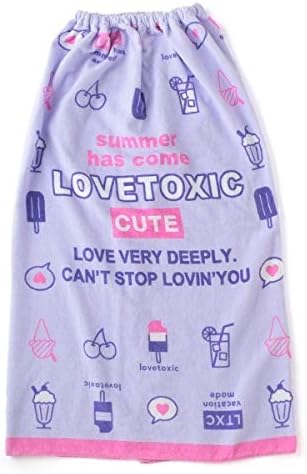 Amazon ラブトキシック Lovetoxic ロゴ アイコンお着替えタオル Swim ラベンダー F 01 ファッション小物 通販