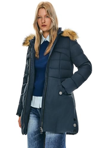 Orolay Women's Winter Down Jacket with Faux Fur Trim Hood