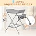 Portable Changing Table for Baby, GIGYES Foldable Baby Changing Station with Wheels & Adjustable Height, Large Storage Rack & Shelf, Ideal for Newborn and Infants