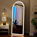 56"x21" LED Mirror Full Length, Arched Floor Body Mirror with Dimmable Lights - 3 Color Modes, Standing Leaning Wall Mounted for Bedroom, Dressing Room - Image 2
