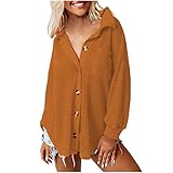 Lzjds Softshelljacken Damen,Laufjacke Winter Kunstfell Jacke Schurwolle Jacke Damen Bolero Kurzarm Damen Cord Mantel Damen - Jacken Motorrad Jacken FüR Damen Pact Navy Blazer (Braun, L)