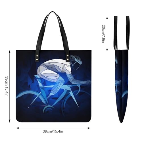 Sac à main shopper cycliste pour femmes et grand tote bag de voyage 39x39cm
