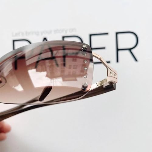 Lunettes de soleil pour femmes vintage dégradées oversized mode - 6