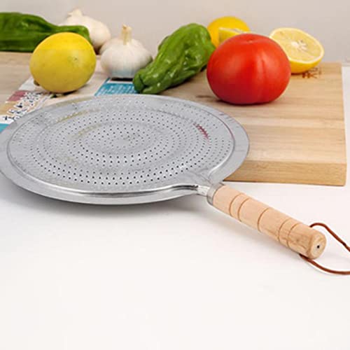 Difusor de Calor - Ferro Simmer Pot Fogão Top | Placa difusora de indução com cabo de madeira de 21