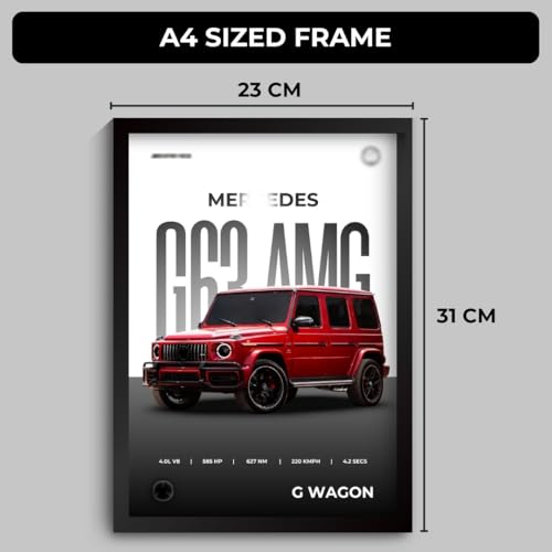 Image of Funk You Store Mercedes G Wagon Poster | Framed G Wagon A4 Sized (31 x 23 cm) | Car Posters for Wall, Mercedes G 63 Frame | SUV Frames | Car Poster for Wall, Bedroom, Hostel, Study Room (F 049)