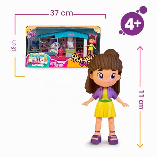 Pinypon TOP Style Placard, Dressing avec vêtements, Chaussures et Accessoires pour créer des Tenues, Comprend Une Figurine articulée de Bras et de Jambes avec Double Face et décoration, célèbre – vue 4
